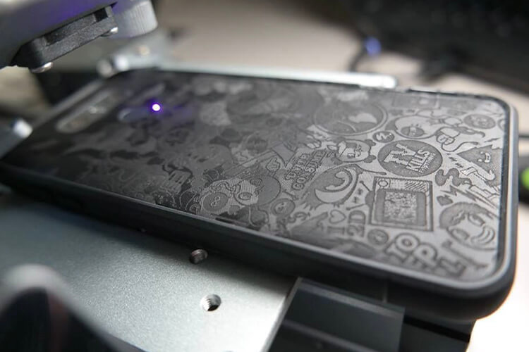 Phone case laser engraving
